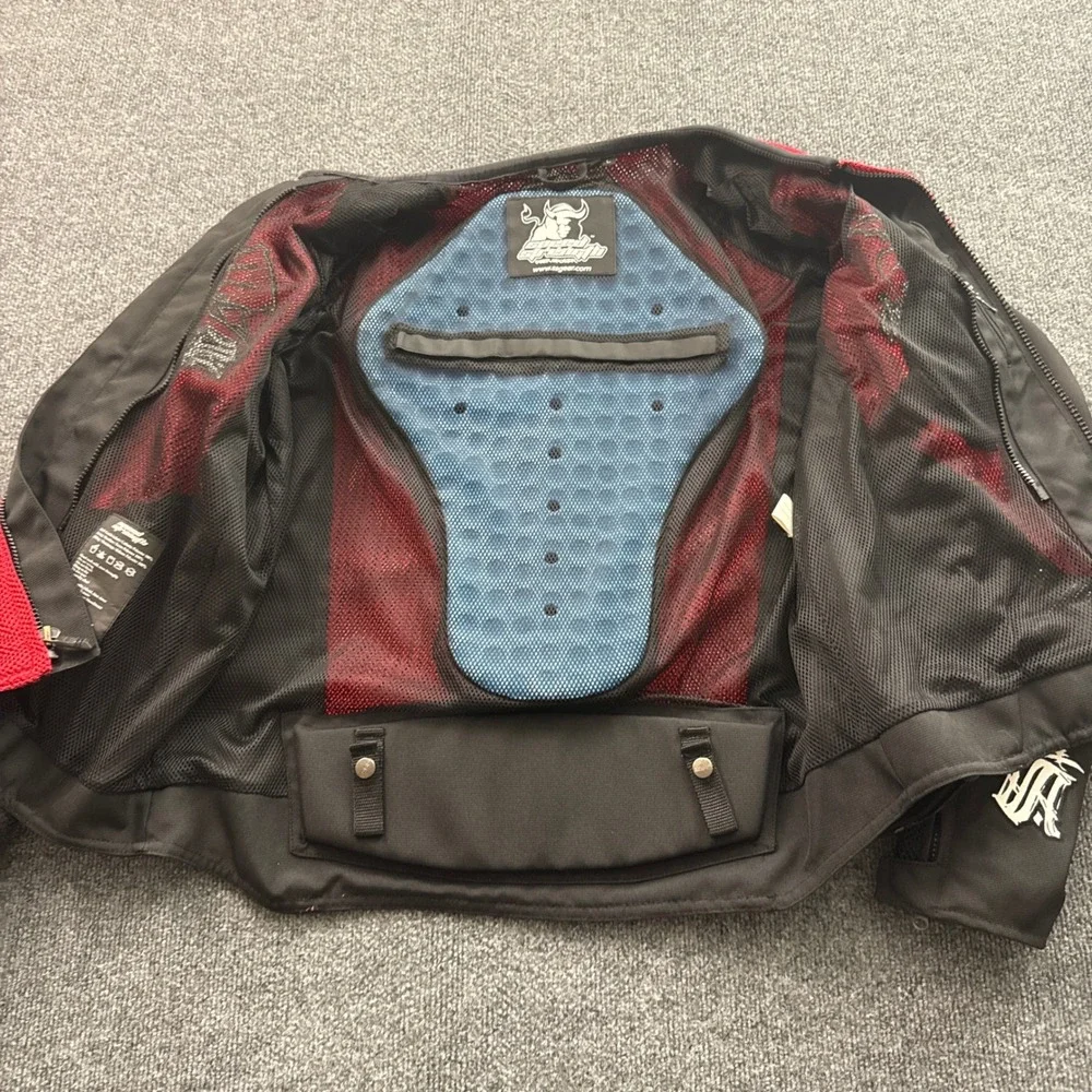 Men's Speed And Strength Armored Motorcycle Mesh Jacket With Protective Gear L